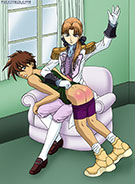 Palcomix's Gundam Wing - Relena spank Heero