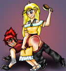 Zani's Magic Orphen - Cleo spanks a thief