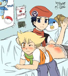 Pocket-Girl's Pokemon - Kouki spanking Jun