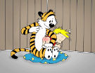 Nelson's Calvin and Hobbes - Hobbes spanks Calvin