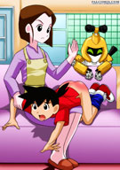 Palcomix's Medabots - Ikki spanked by his mom