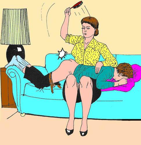 Naked Spanking Over The Knee - Bare Bottom Spanking Over Moms Knee | Sex Pictures Pass